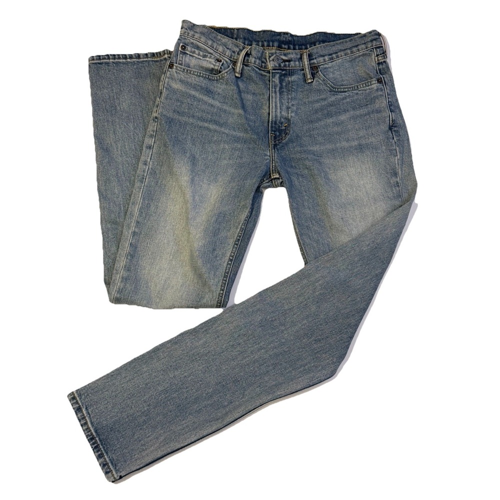 Levis 511 Slim Fit Jeans Mens 33x34 Light Wash Blue Denim Stretch Casual